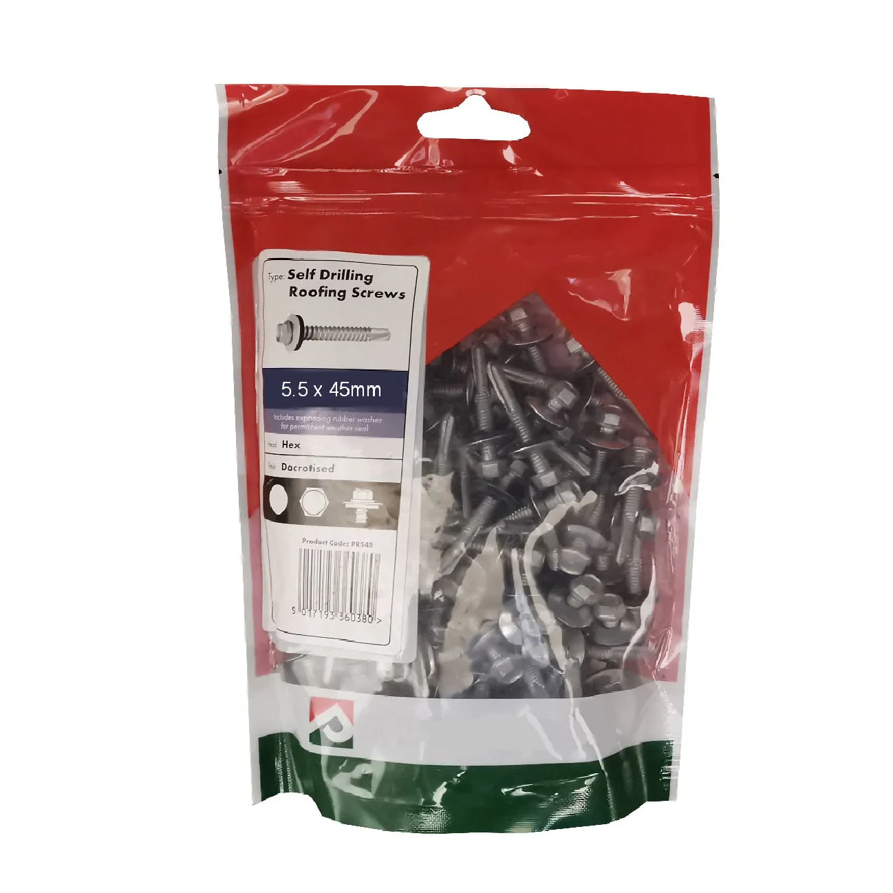 100 x Roofing & Cladding Screws 5.5 x 45mm Self Drill