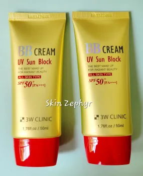 3W Clinic UV Sun Block BB Cream SPF50 PA    DUAL PACK