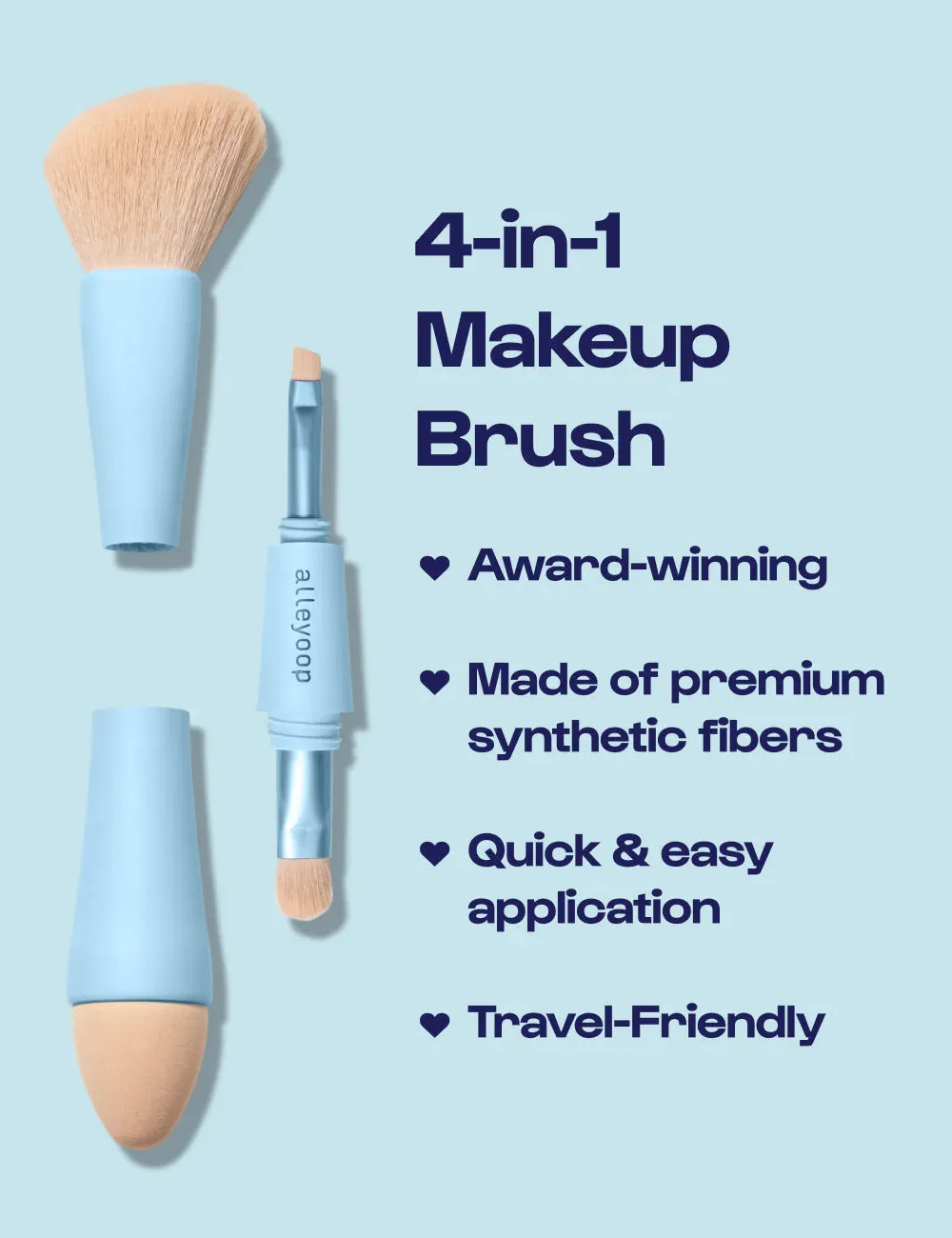 Alleyoop Multi-tasker 4 in 1 Make Up Brush