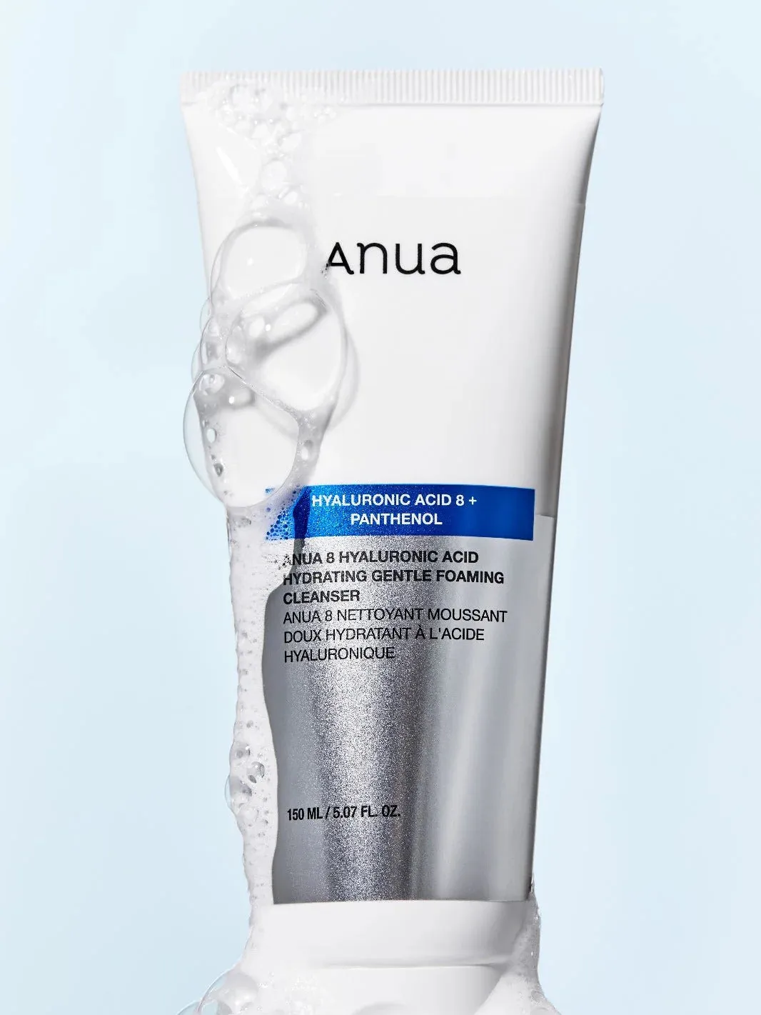 ANUA hyaluronic acid   panthinol gentle foaming cleanser غسول البشرة رغوي بالهايلرونك اسد من انوا