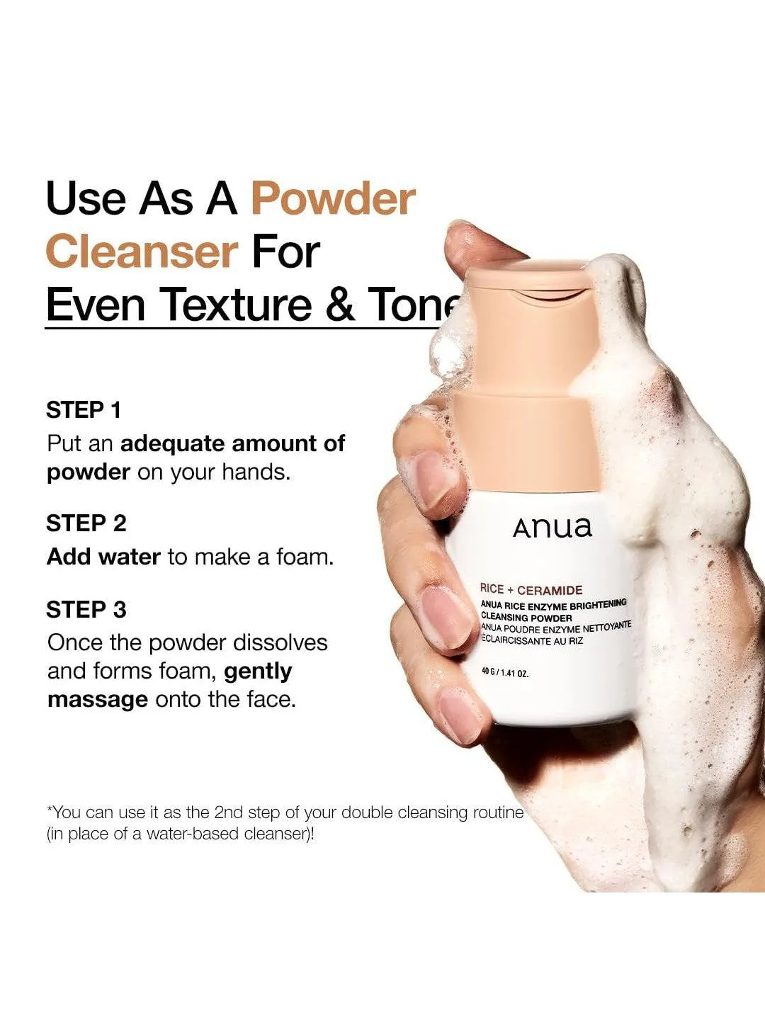 Anua Rice Enzyme Brightening Cleansing Powder