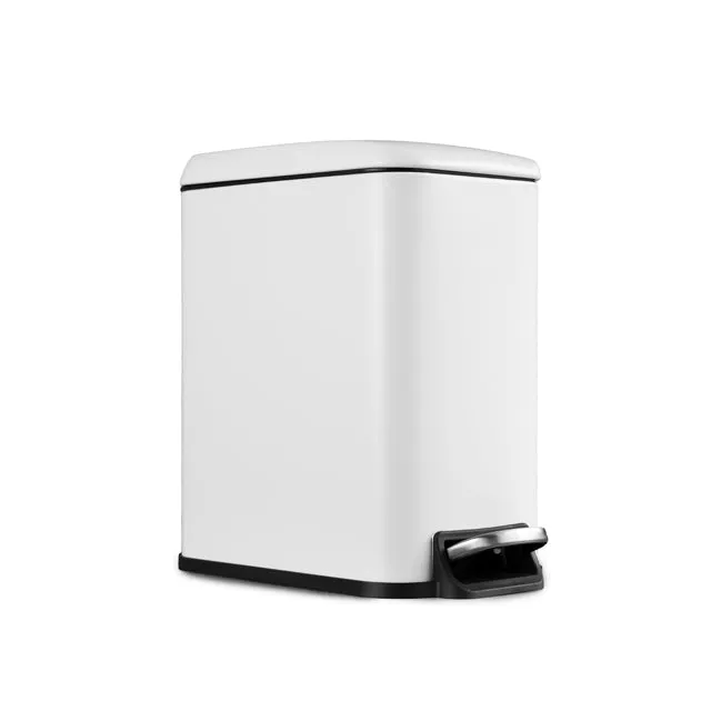 Bao 5L Rectangular Bathroom Bin Matt White