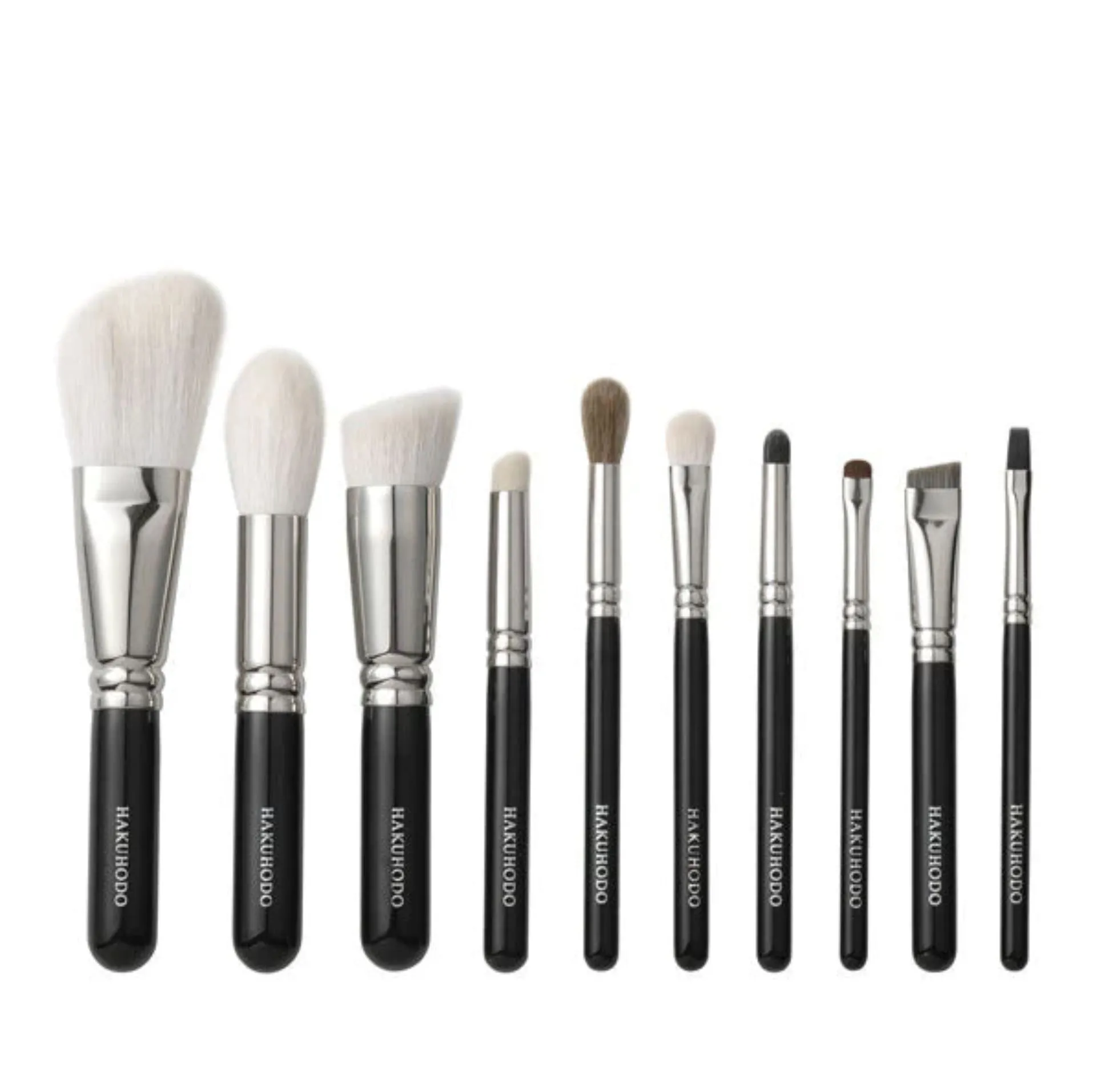 Basic 10 Pcs Brush Set (BkSLN handle) [HB1323]