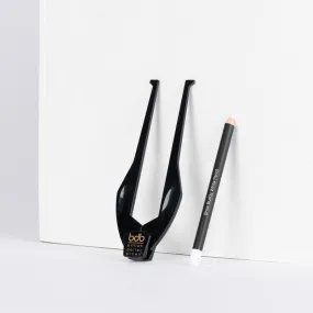 Billion Dollar Beauty - Brow Buddy Kit for Perfect Brow Symmetry with White Pencil Makeup Cosmetic