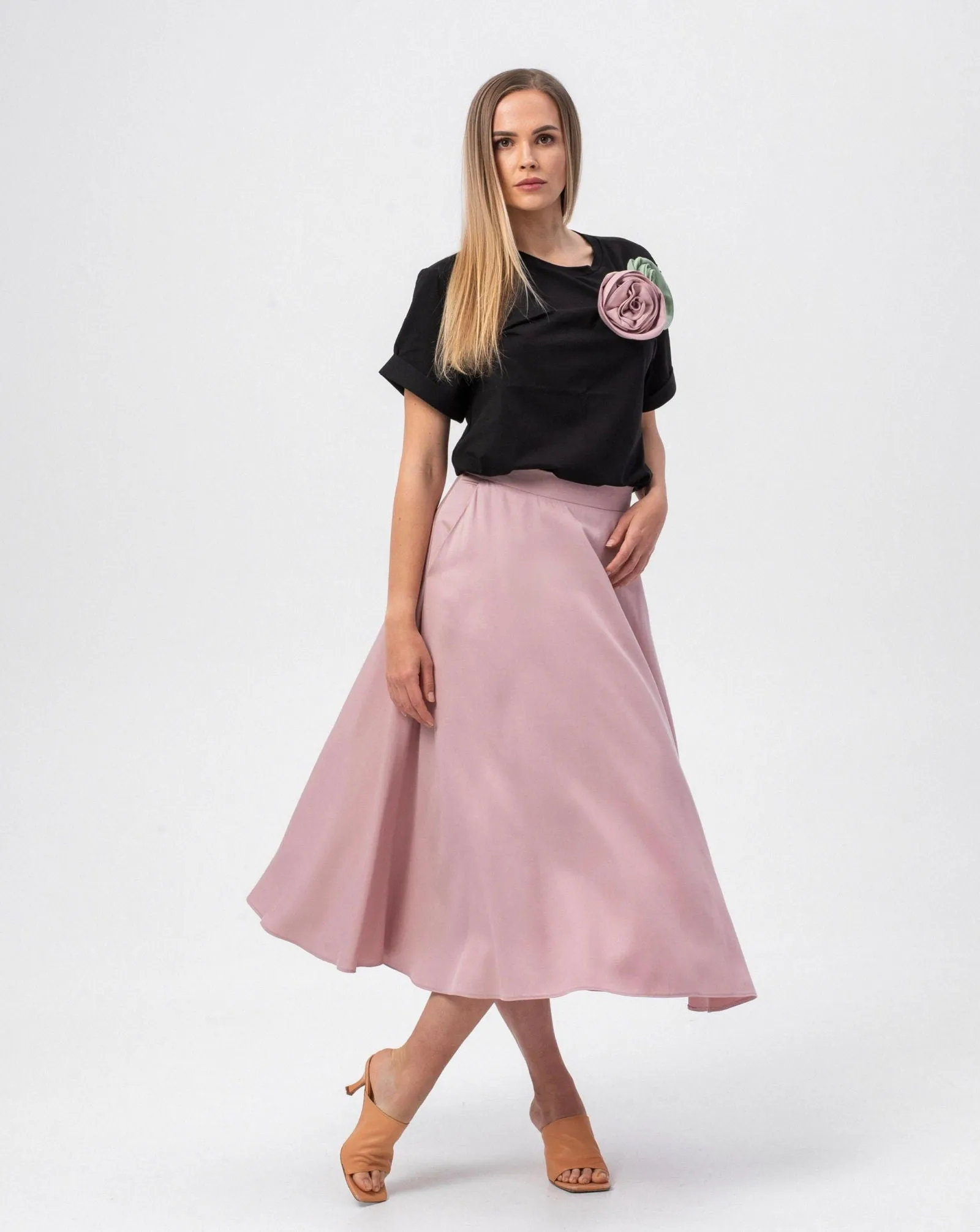 Blush Pink Blossom Skirt