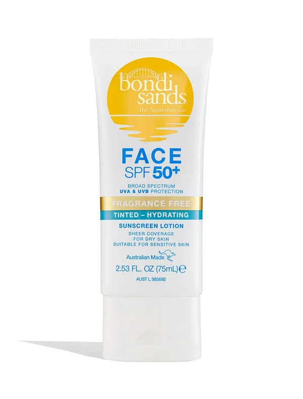 BONDI SANDS SPF 50  FRAGRANCE FREE HYDRATING TINTED FACE LOTION