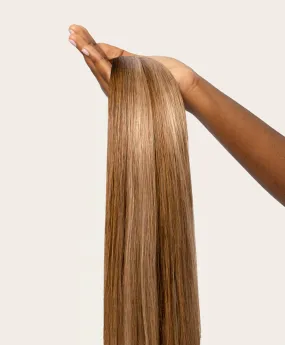 Bronde Highlighted, 20" Volumiser Quad Clip-In Weft, P10/18/6 | 45g