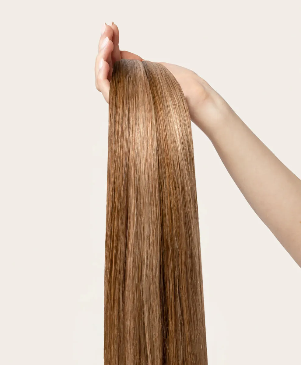 Bronde Highlighted, 20" Volumiser Quad Clip-In Weft, P10/18/6 | 45g