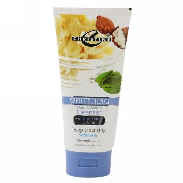 CHRISTINE WHITENING CLEANSER WITH SHEA BUTTER&MINT 150GM