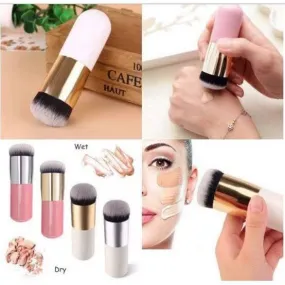 Chubby Pier Foundation Brush - Kabuki Foundation Brush - Blush On Brush - Flat Cream Makeup Brushes Professional Cosmetic Makeup Brush Set