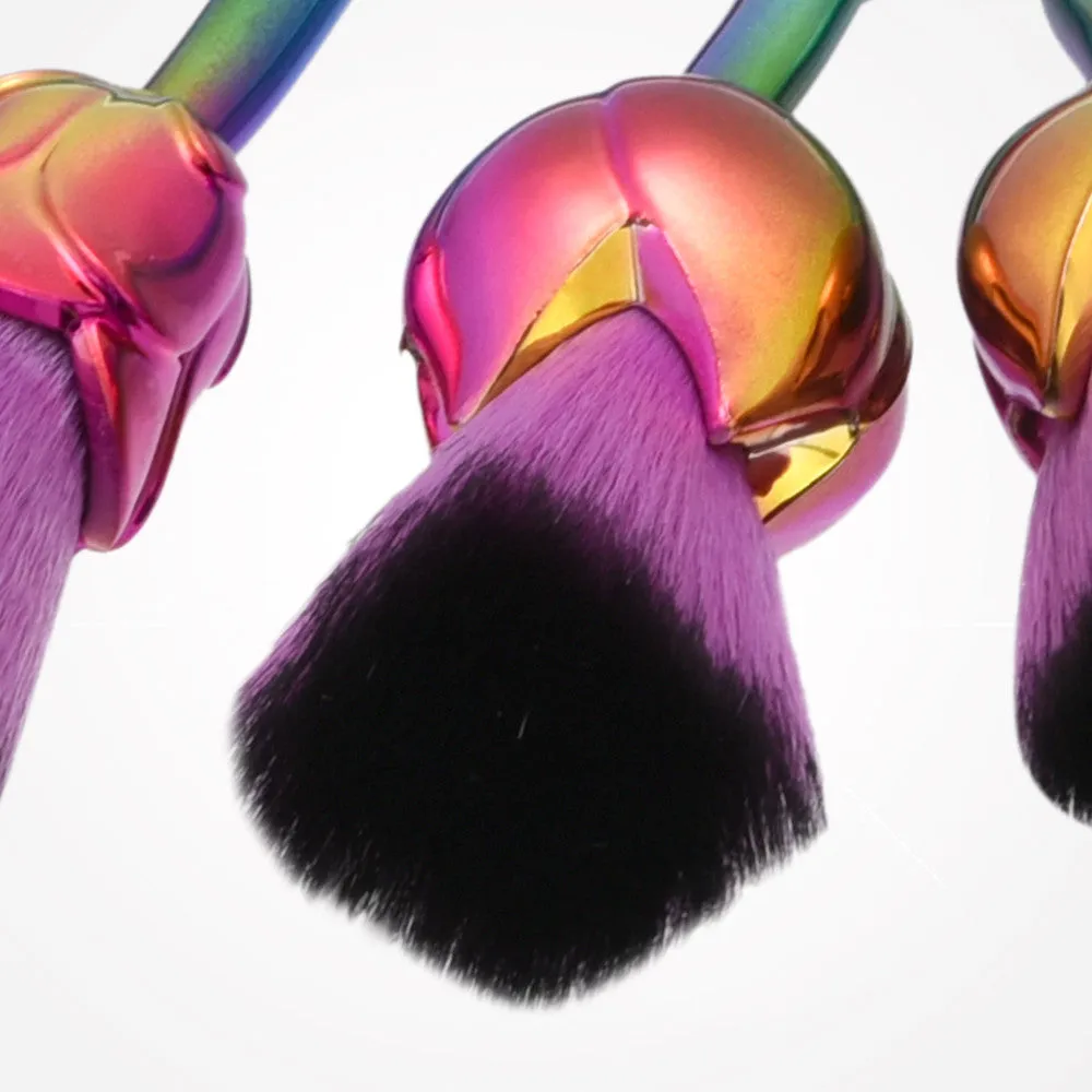 Color Rose Makeup Brushes