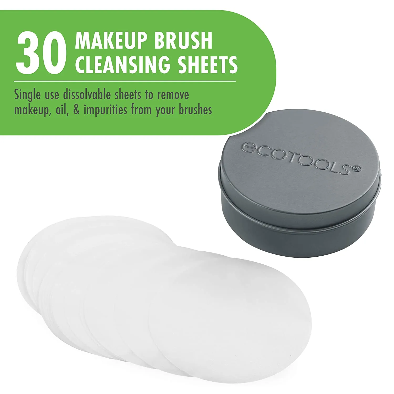 Dissolving Brush Cleansing Sheets, 30 Sheet Count