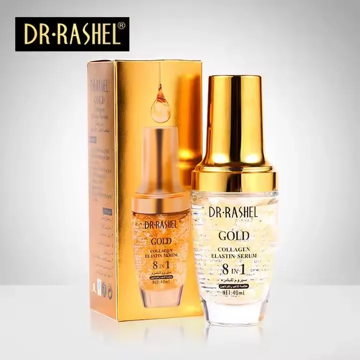 DR.RASHEL Gold Collagen Ampoule Elastin Moisturizing Anti Aging Make Up Primer Face Freshing Serum DRL-1255