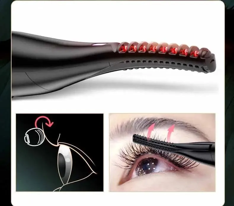 Electric Eyelash Curler Brush Double-Sided Heated Eyelash Curler For Ladies Makeup Tools