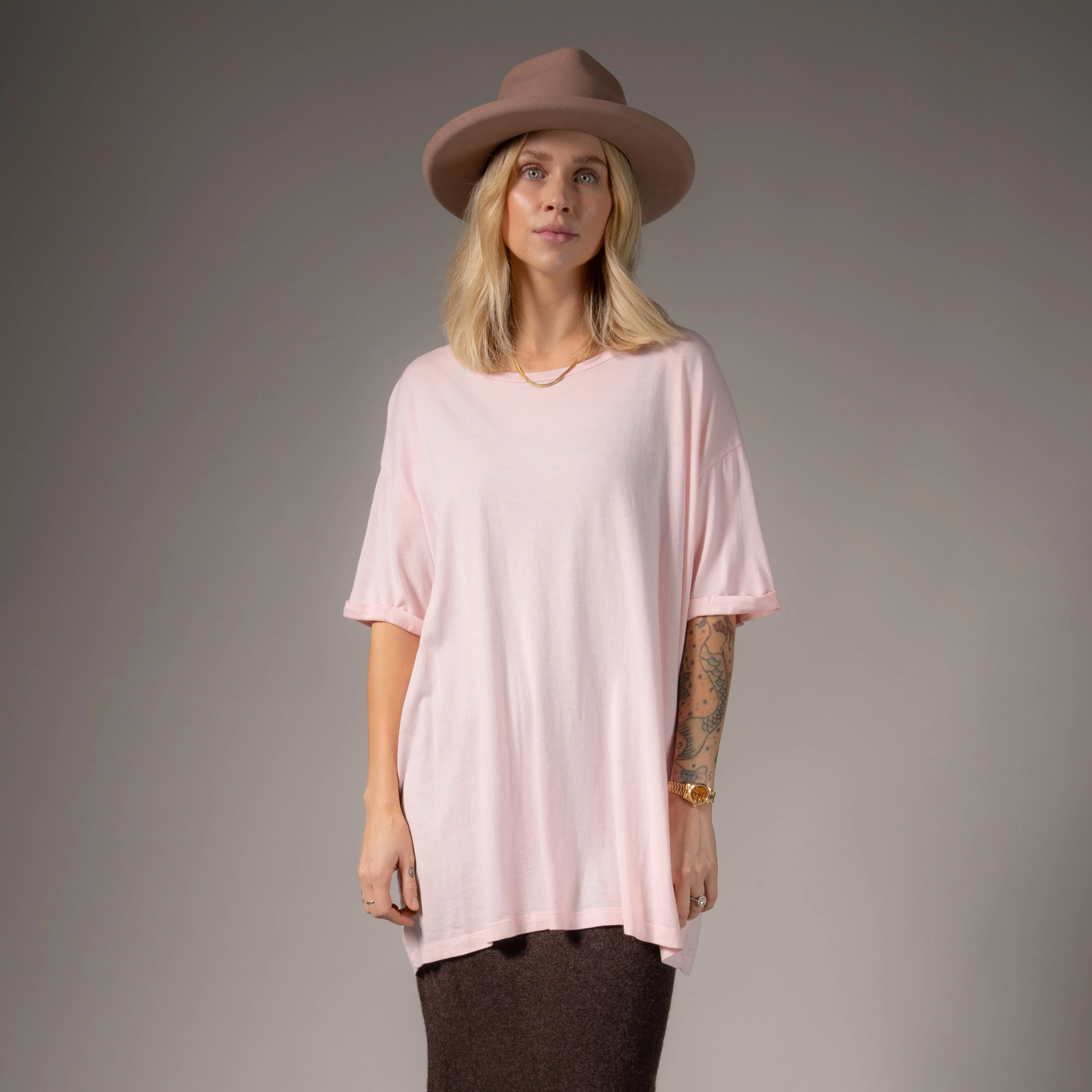 Essentials - Oversized Tee - Blush Pink