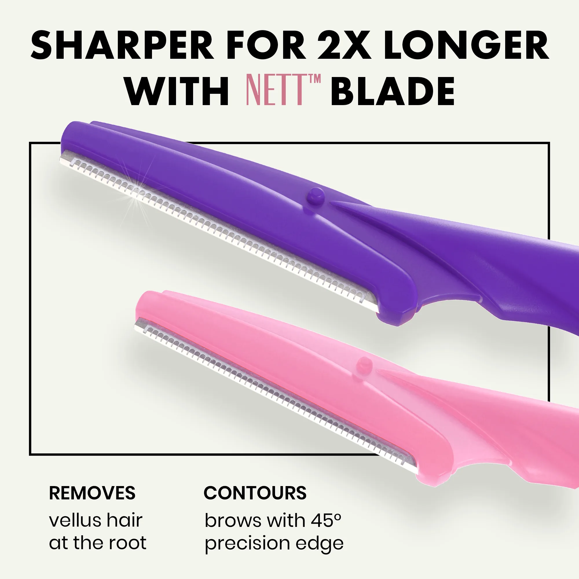 Eyebrow & Facial Stainless Steel Razors