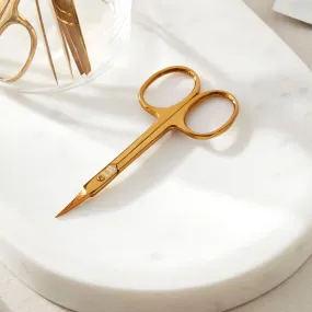 Gold Lightweight Curved Pro Brow Scissors