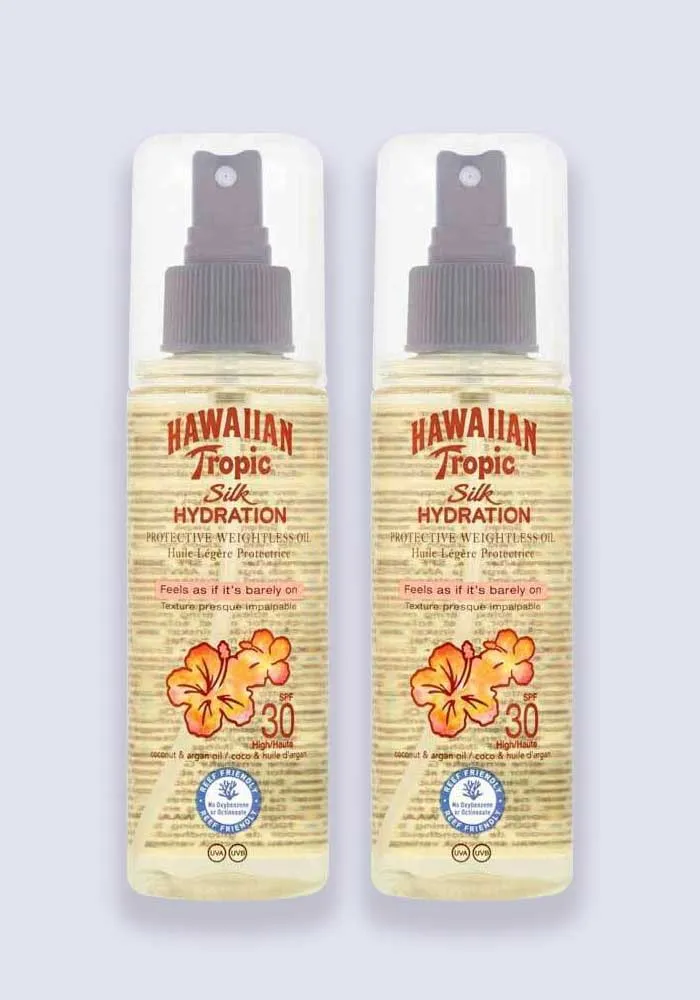 Hawaiian Tropic Silk Hydration Dry Oil Mist SPF 30 150ml - 2 Pack Saver