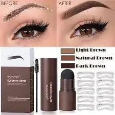 Kiss beauty One Step Eyebrow Stamp Shaping Kit - Maquillage pour sourcils en poudre