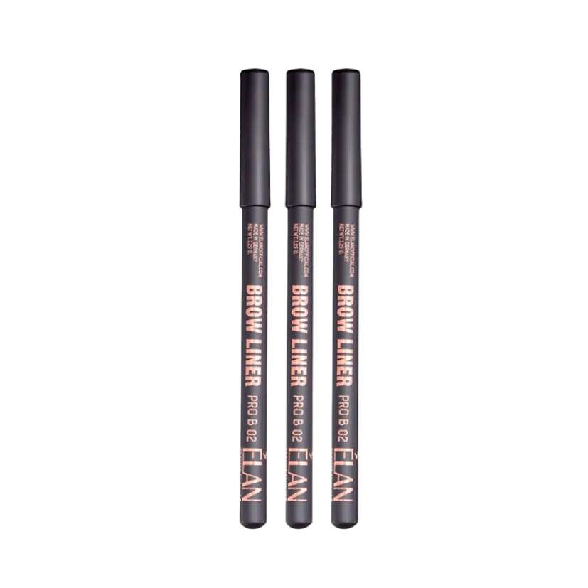 ÉLAN - Powder Eyebrow Pencil «Brow Liner Pro» B 02 Dark brown (Wholesale 3 pack, RRP $20.95 Each)