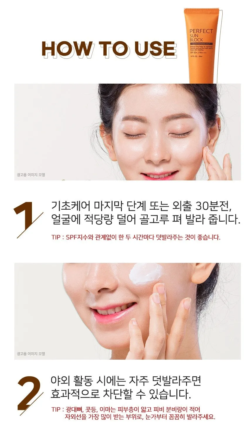 Made in Korea Dr.Hedison EGF BLEMISH BALM(SPF37/PA  ) & PERFECT Sun Block (SPF50  / PA   )