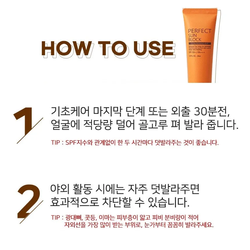 Made in Korea Dr.Hedison EGF BLEMISH BALM(SPF37/PA  ) & PERFECT Sun Block (SPF50  / PA   )