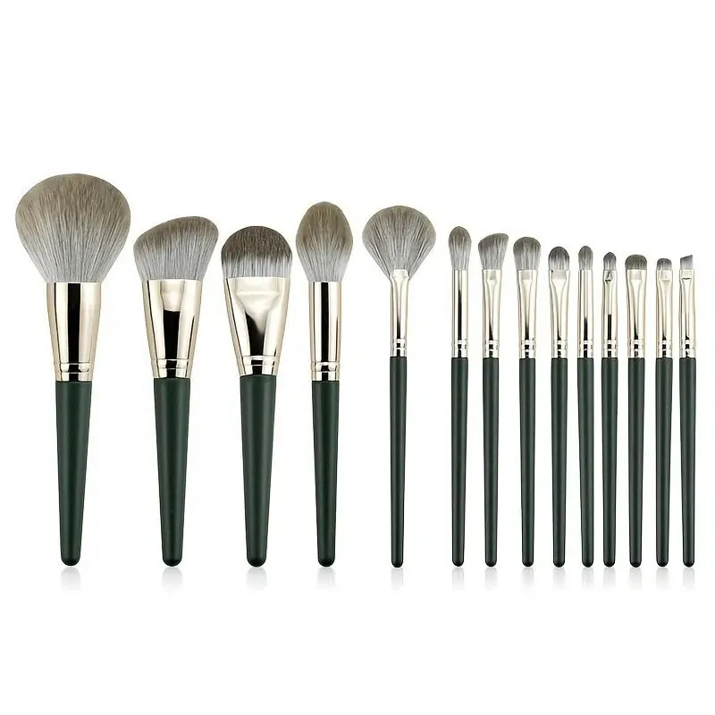 Makeup Brush Set 14Pcs Premium Synthetic Professional Makeup Brushes Foundation Powder Blending Concealer Eye Shadows Blush Makeup Brush Kit