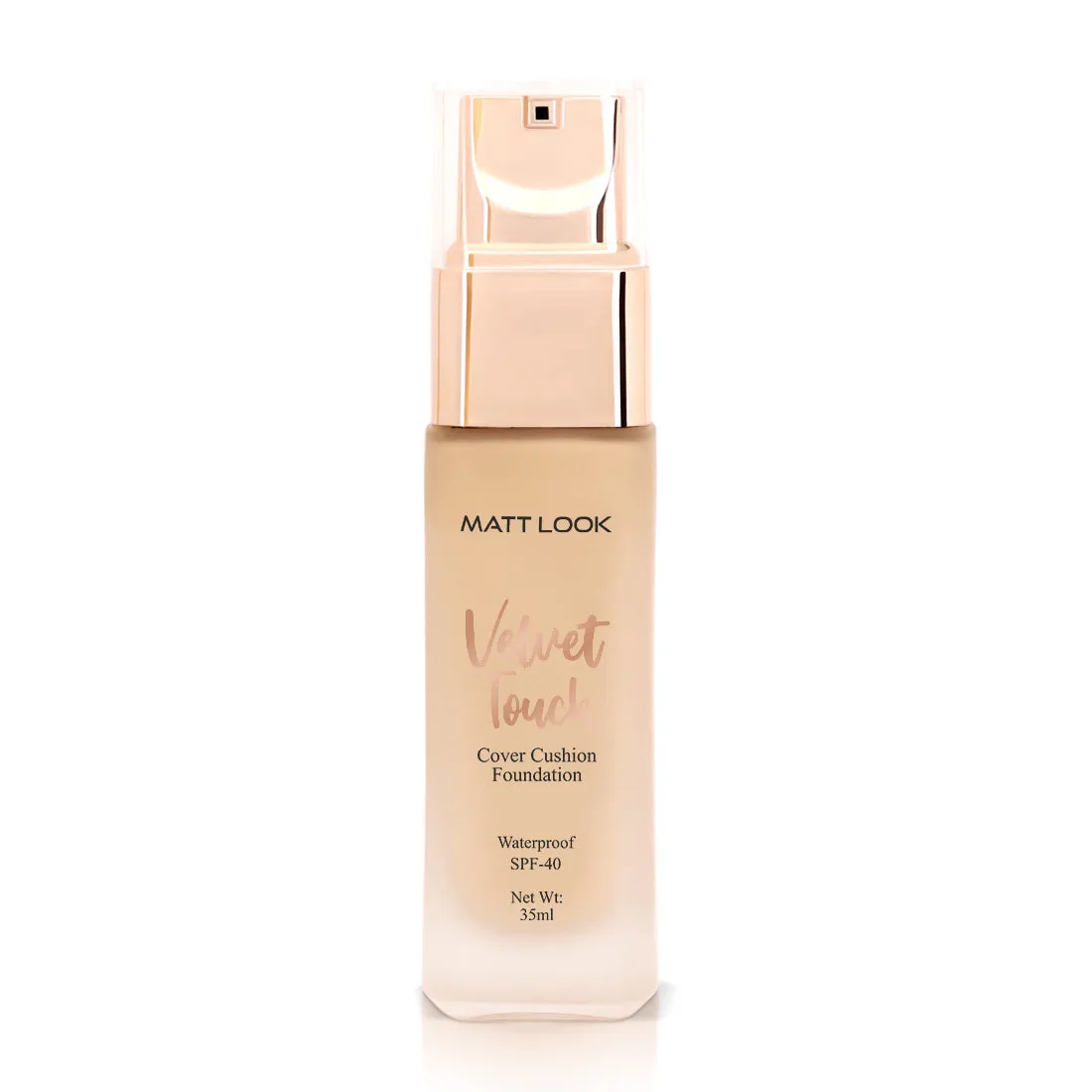 Mattlook Velvet Touch Cover Cushion Foundation, Infused with Licorice, Extract & Vitamin C, Waterproof, SPF-40