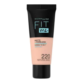 Maybelline Fit Me Matte   Poreless Foundation 220 Natural Beige 30 mL