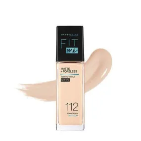 Maybelline New York- New Fit Me Matte   Poreless Liquid Foundation SPF 22 - 112 Natural Ivory 30ml