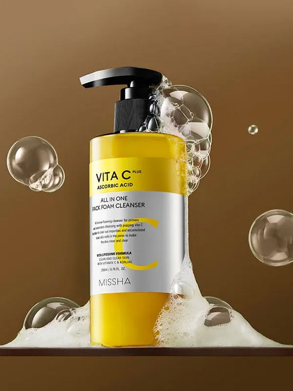 MISSHA Vita C Plus All in One Pack Foam Cleanser 200ml