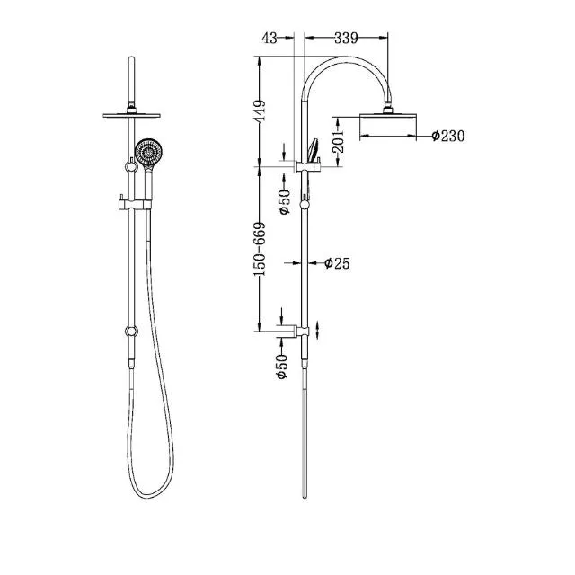 Nero Mecca Twin Shower With Air Shower - Matte Black