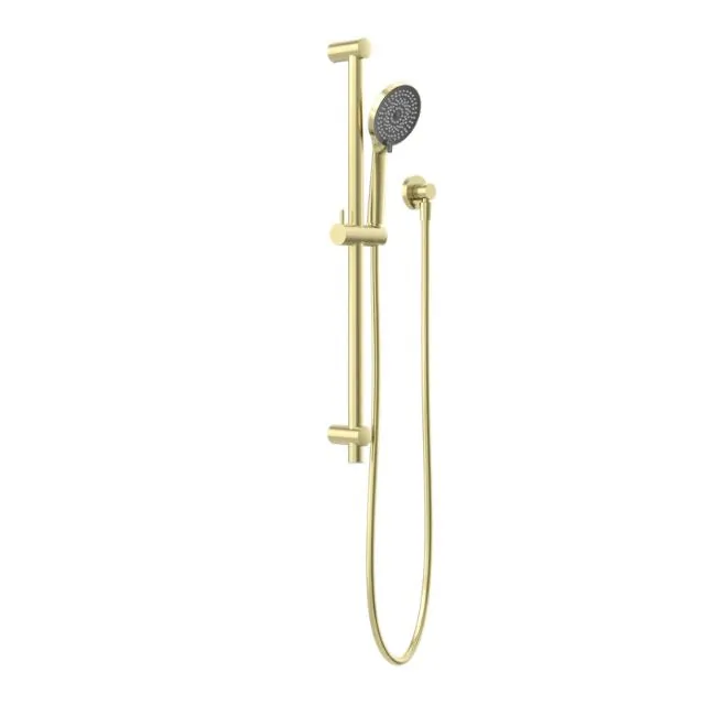 Nero Round Metal Project Shower Rail Brushed Gold