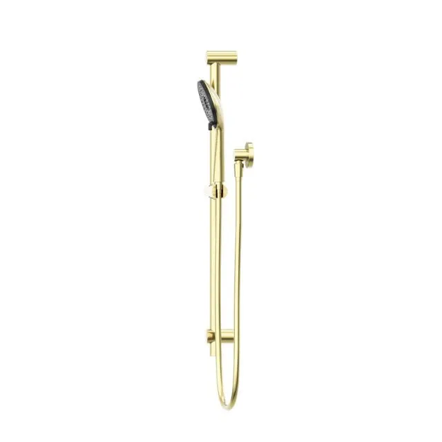 Nero Round Metal Project Shower Rail Brushed Gold