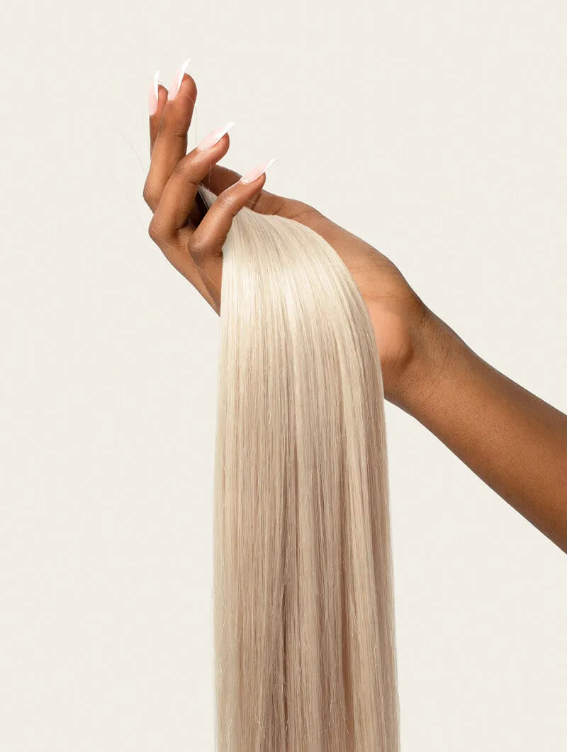 Platinum Blonde, 20" Volumiser Quad Clip-In Weft, #300P | 45g