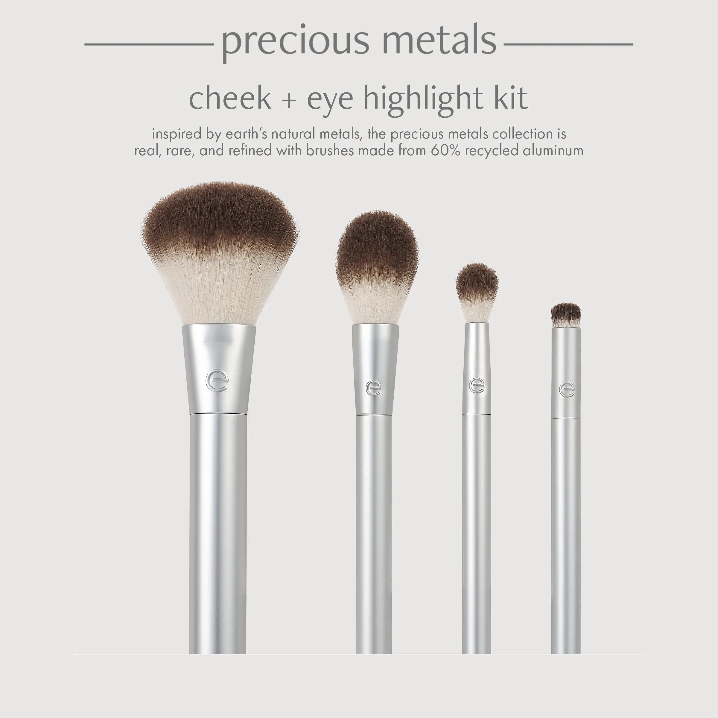 Precious Metals Cheek   Eye Highlight Makeup Brush Set