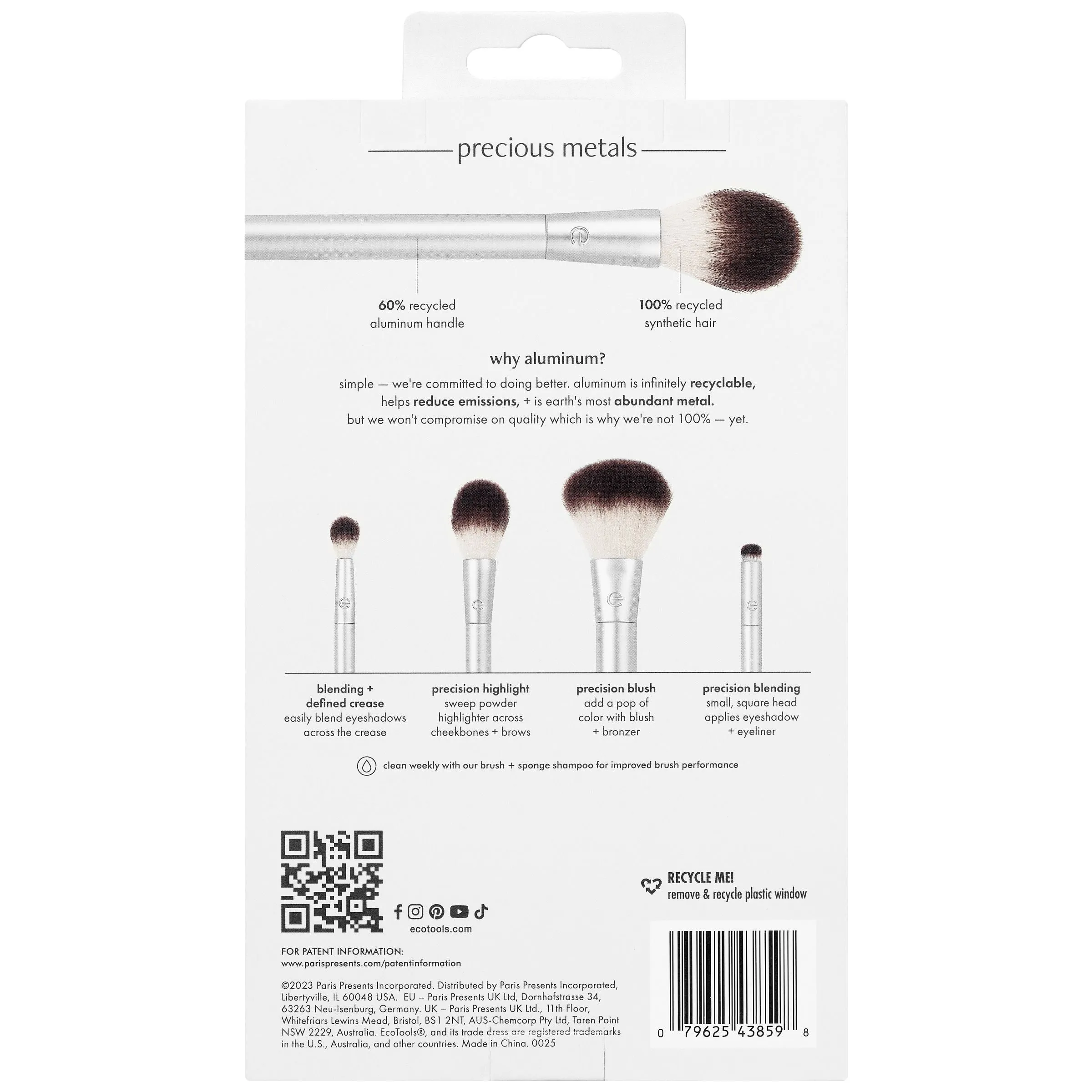 Precious Metals Cheek   Eye Highlight Makeup Brush Set