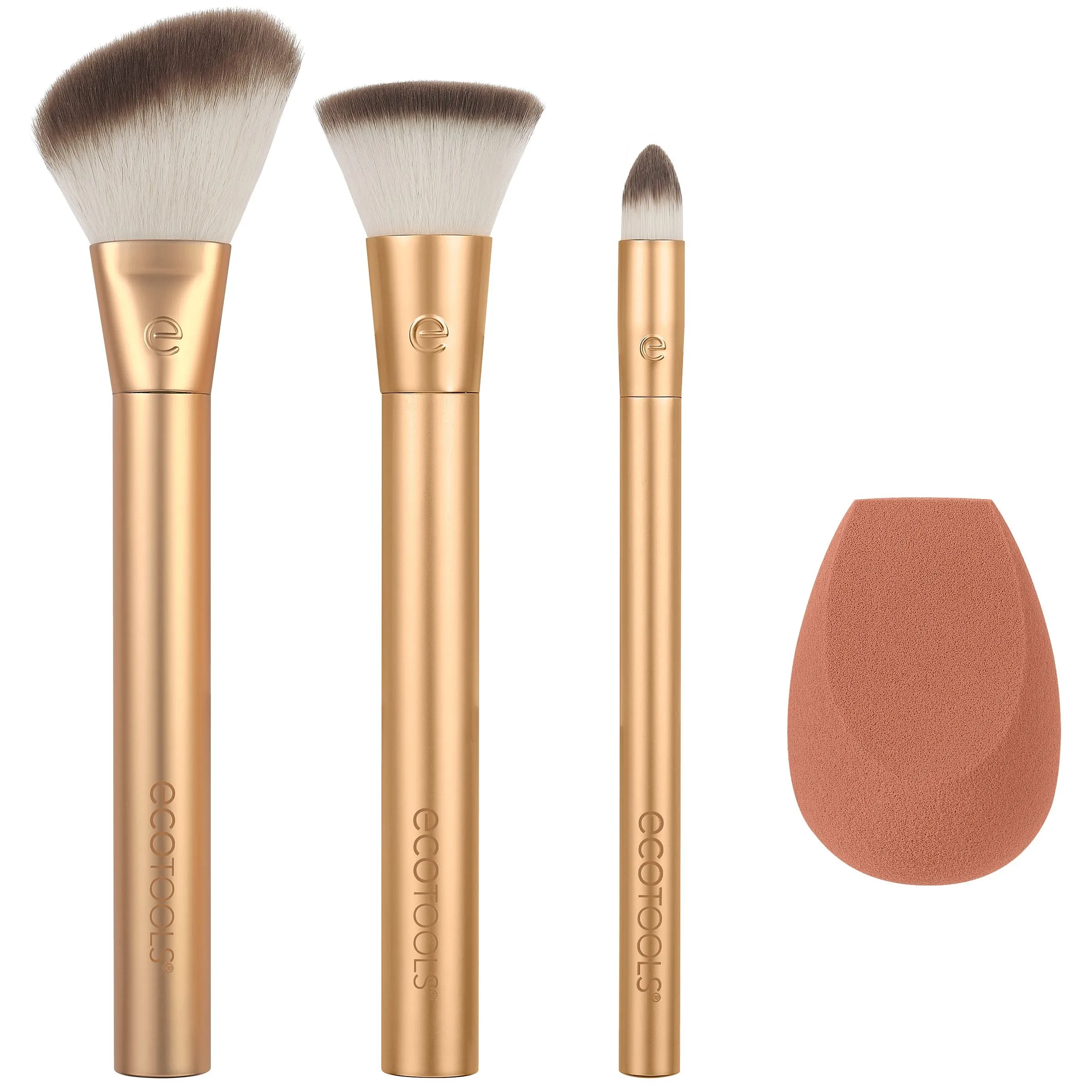 Precious Metals Face Blend   Sculpt Makeup Brush Set