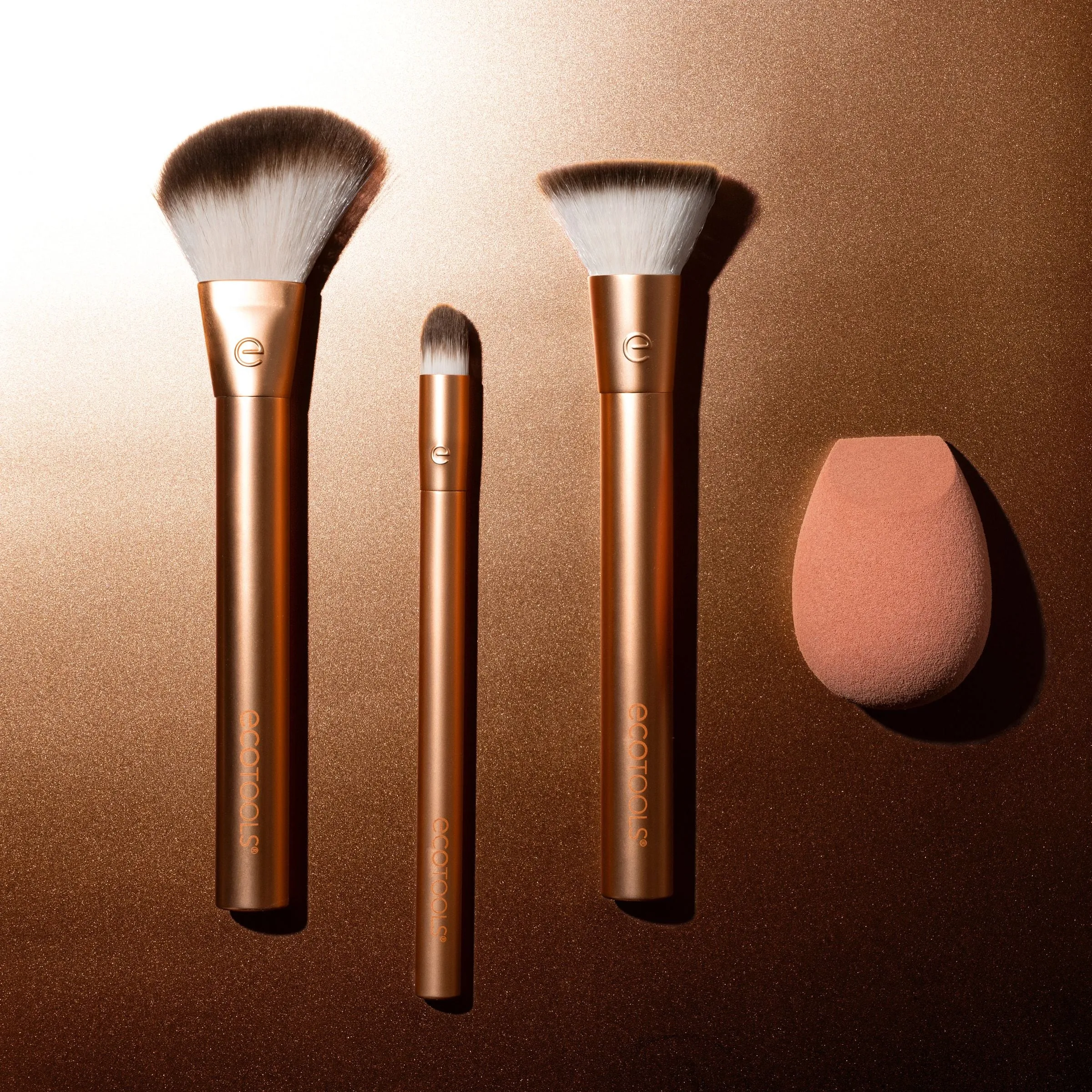 Precious Metals Face Blend   Sculpt Makeup Brush Set