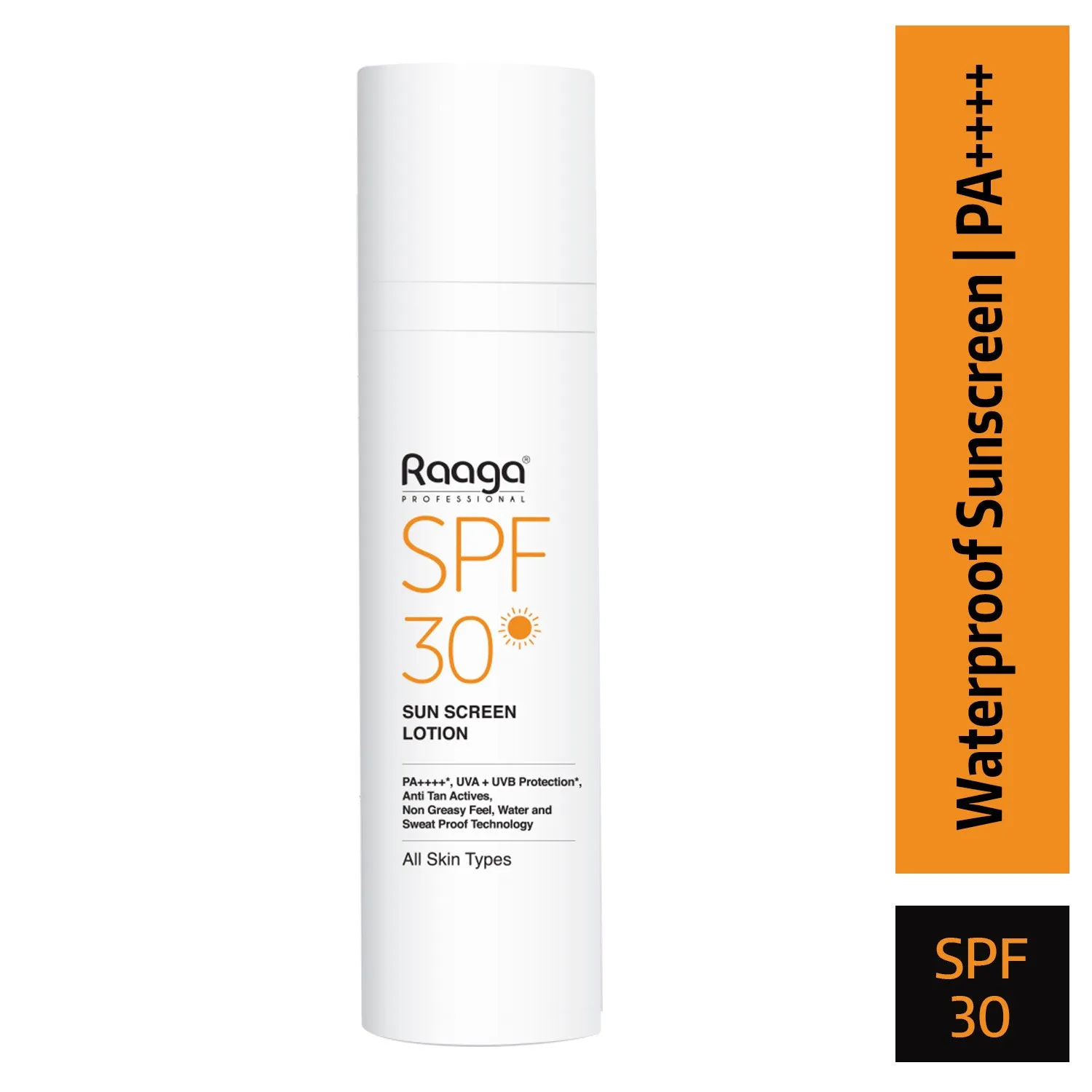 Raaga Professional SPF 30 Sunscreen Lotion | PA    , UVA   UVB Protection, Anti Tan Activities, Non-Greasy Feel, Water and Sweat Proof Technology (55 ml)