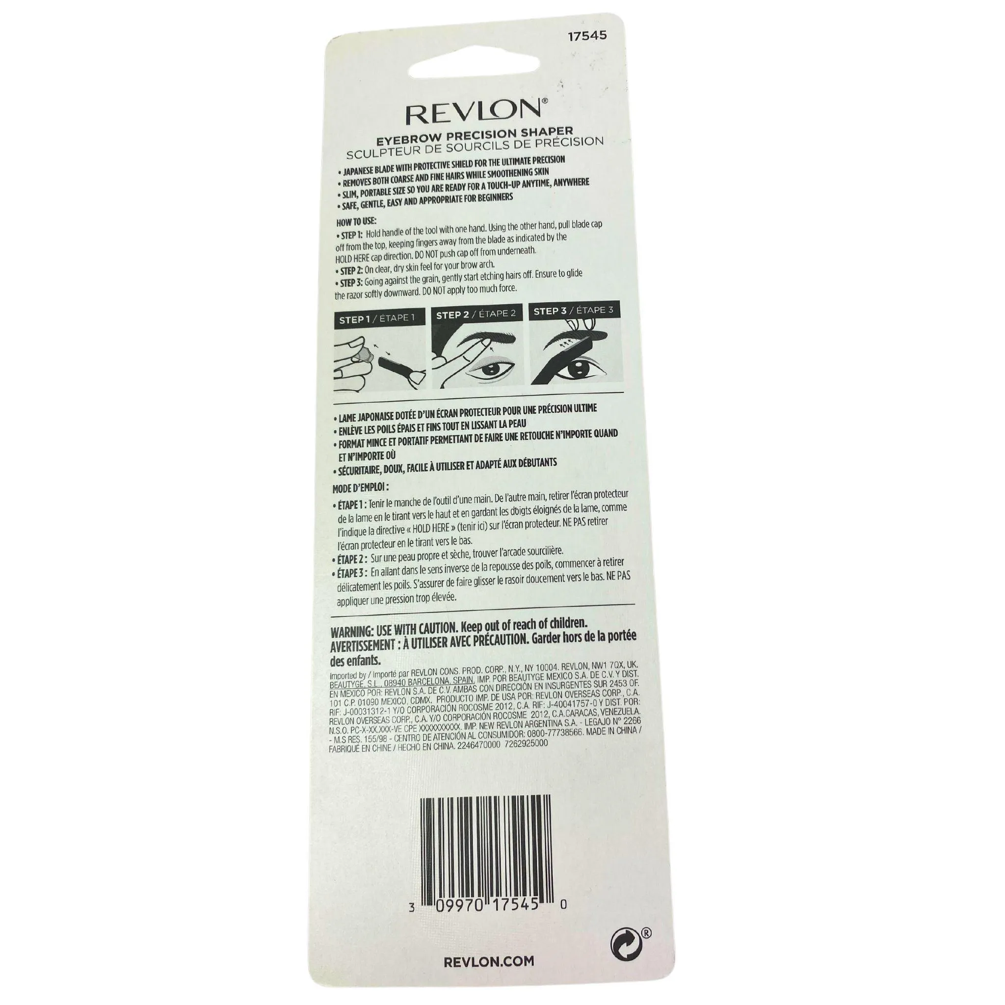 Revlon Eyebrow Precision Shaper 2 Ct 17545 (50 Pcs Lot)