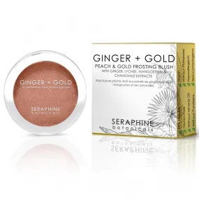 Seraphine Botanicals Ginger   Gold Illuminating Peach Frosting Blush - Vegan Cheek Color 0.11 oz