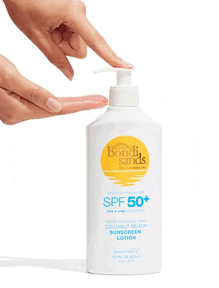 SPF 50  Body Sunscreen Lotion Pump Coconut Beach Scent