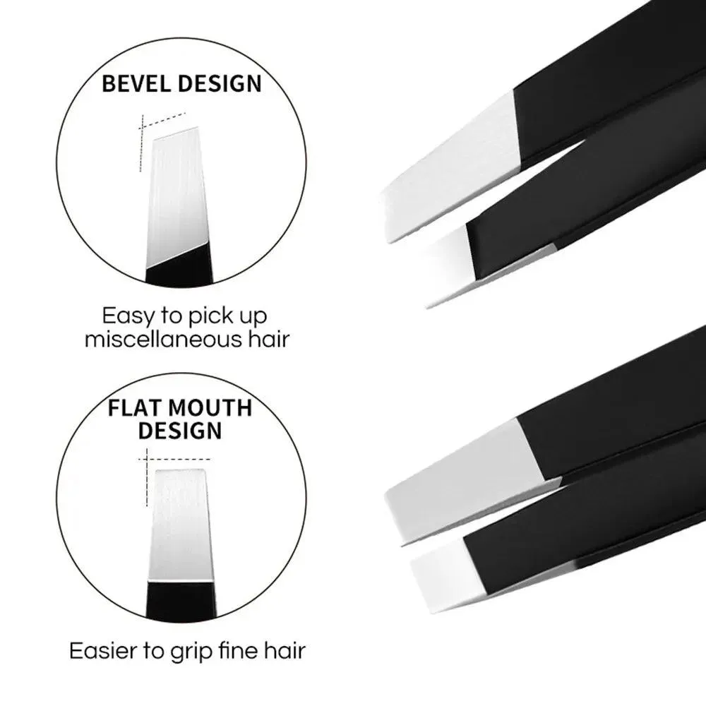 Stainless Steel Eyebrow Tweezer Set: Ultimate Brow Grooming Solution