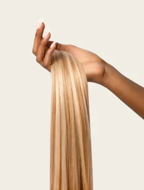 Warm Blonde Highlighted, 20" Volumiser Quad Clip-In Weft, F60/27A | 45g