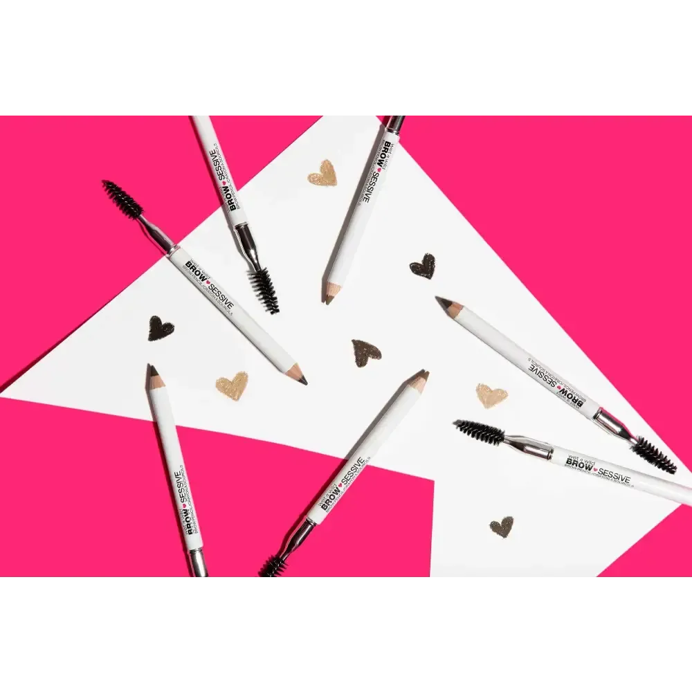 wet n wild Brow-Sessive Brow Pencil 9g- Medium Brown, Dual-Ended Eyebrow Pencil with Spoolie Brush for Thin and Thick Eyebrows, Natural Look Formula, Buildable Color Definition